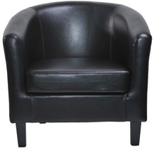 Faux Leather Tub Chair