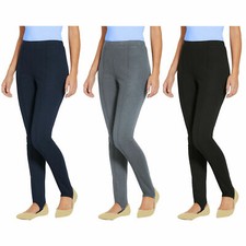 LADIES WOMEN SKI PANTS PULL ON SLIM ELASTICATED STIRRUP TROUSER PLUS SIZES 12-22