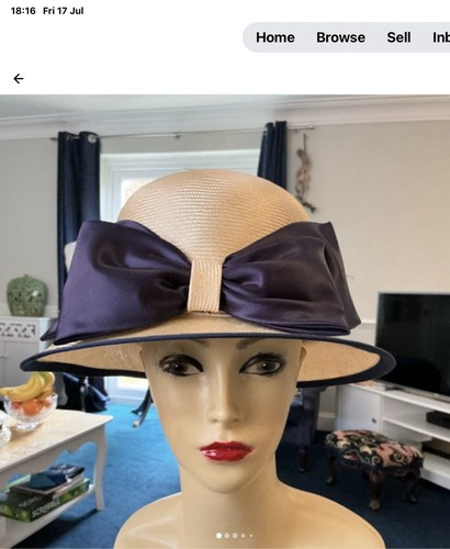 Vintage hat cream - vintage, cream/navy