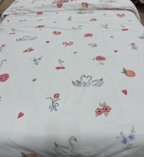 Swan floral reversible duvet - swan,
