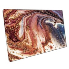 Golden Glitter Swirls Canvas