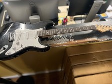 Black Squier Affinity Stratocaster Electric Guitar by Fender -Professional Setup