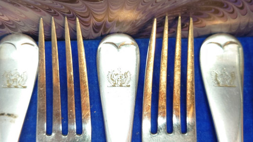Late victorian table forks - 6,