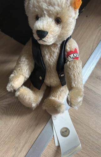 Steiff blond biker - biker, teddy