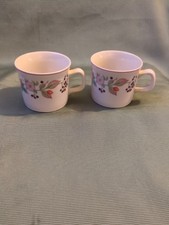 2 Wedgwood Roseberry Tea Cups 7x8cm Never Used