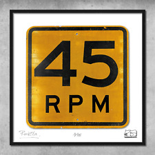 45 RPM USA Road Sign Print