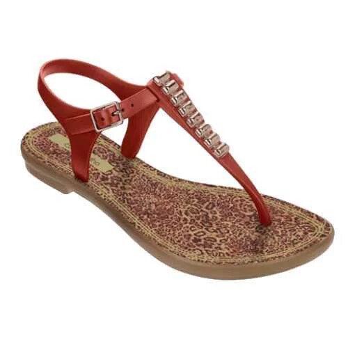 Grendene acai print red - grendene, thong