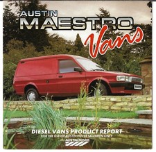 Austin Maestro Diesel Van Product Report 1986-1987 UK Market Salesmans Brochure