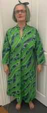 Women’s Green patterned 1970s Vintage Kaftan Size 14-16