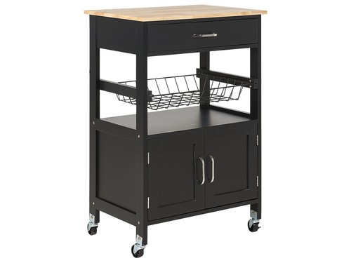 Kitchen trolley lugo black - kitchen,