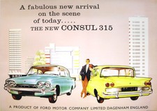 FORD CONSUL 315 SHOWROOM DEALER POSTER Print Picture Poster A1 Aprox