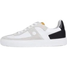 Folk White Black Leather