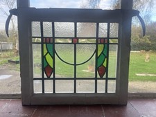 Antique Art Deco Stained Glass