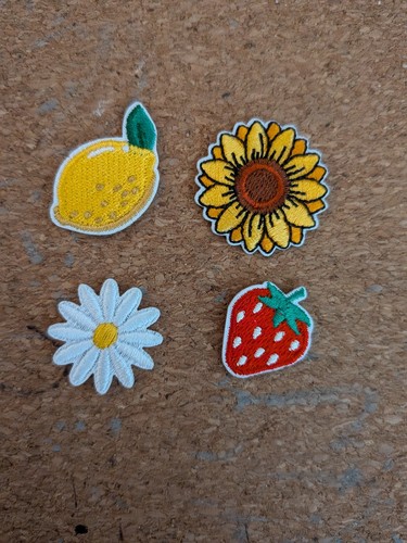 Mini fruit and flower iron - fruit, iron-on