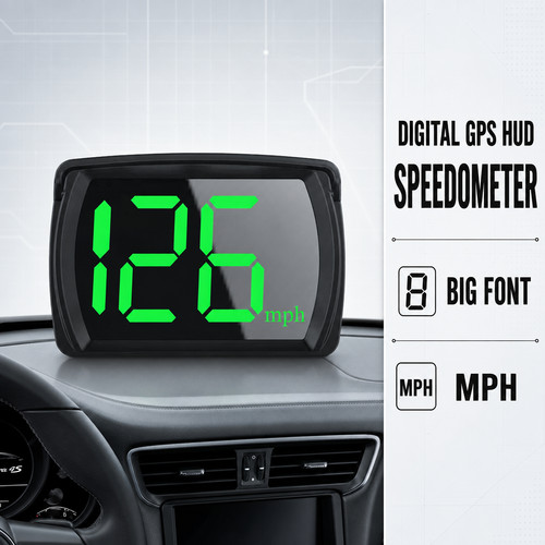 Car digital gps hud speedo - car,