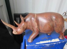 Carved Wooden Rhino 8