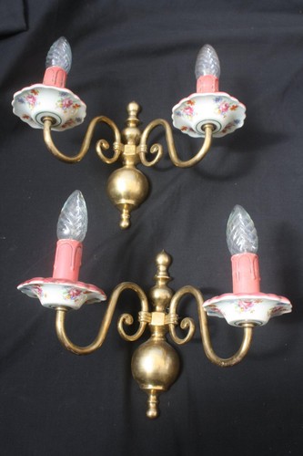 Vintage pair wall lights - pair,