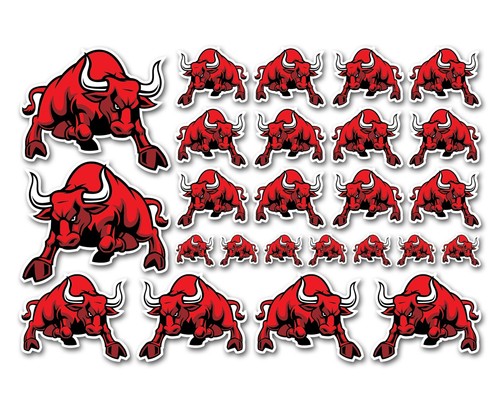 Sticker sheet spanish bull - sheet,
