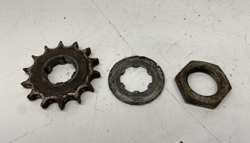 Bultaco front sprocket nut - w/,