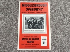 * MIDDLESBROUGH: BATTLE OF BRITAIN 13/9/63 unmarked speedway programme