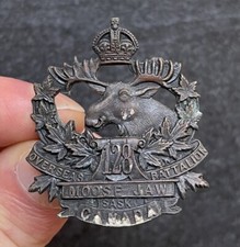 Bruce Bright Collection Canada 182nd Battalion CEF Moose Jaw Original Cap Badge