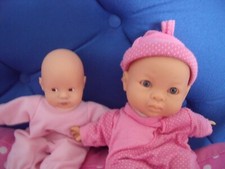 UNUSUAL  COROLLE FRENCH BABY DOLLS  8" & 9" SB FIXED EYES DRESSED   REBORN?
