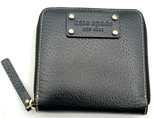 Kate spade black leather zip - kate,