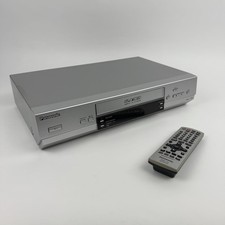 Panasonic VHS VCR Video Recorder NV-HV61EB Video Cassette Player Silver w/Remote