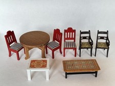 Misc Dolls house Furniture Chairs Tables Incl. Lundby 1:16 Scale