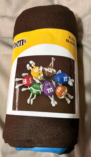 Fleece throw blanket - m&m's,