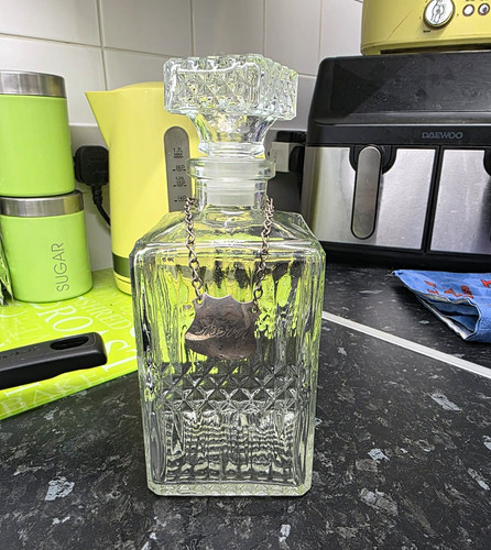 Vintage clear glass sherry - glass,