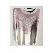 Girls Purple Christmas Snowflake Jumper