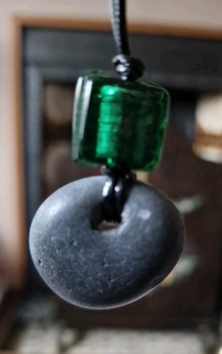 Hag stone pendant amulet - hag,