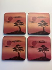 Set Of 4 Poole Pottery African