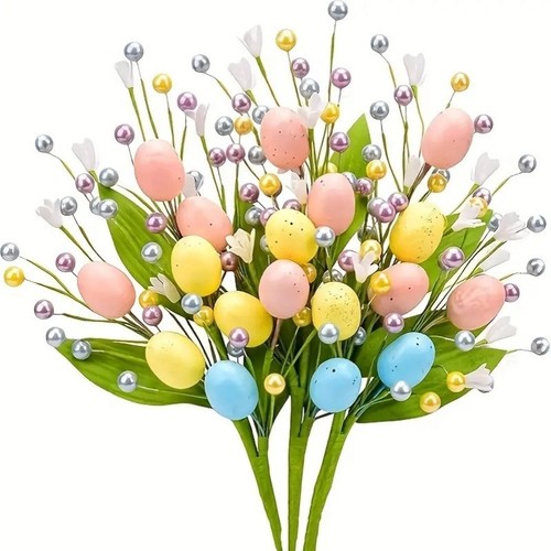 3pcs easter egg berry stems - easter,