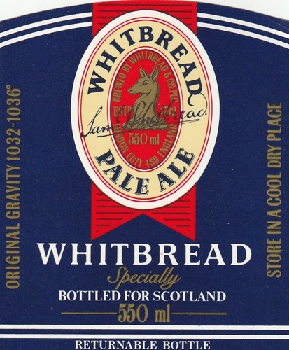 Beer bottle label whitbread - label,