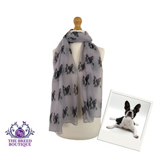 BOSTON TERRIER SCARF LADIES