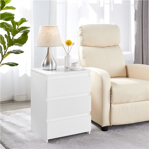 Wood nightstand white bedside - wood,