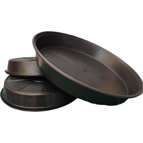 Plastic plant pot saucers - plastic,