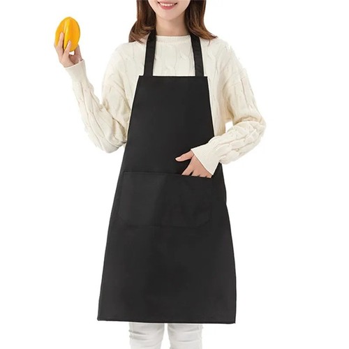Plain apron with front pocket - plain,