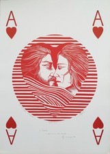 Umberto Ferrelli - Original 1979 Linoleumgraphy, P.d.A. signed