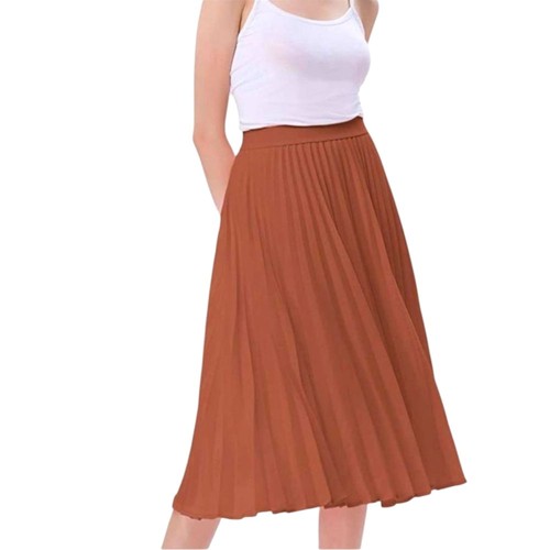Midi pleaded skirt