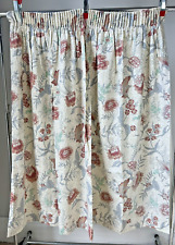 Lovely Ashton and Dean floral curtains pencil pleat 66in wide by 54in L Used VGC
