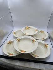 A set of 6 Floral fruit bowls 