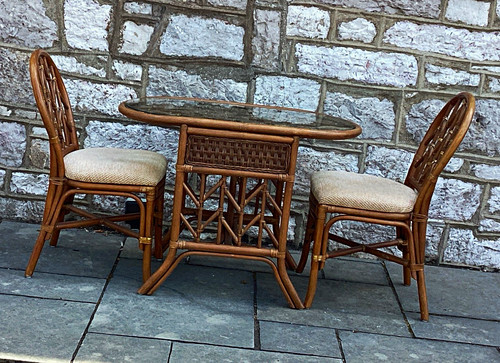 Rattan glass top - rattan, glass-top