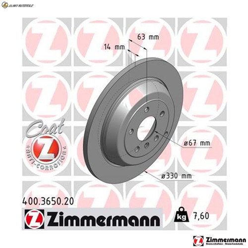 Brake discs 400 3650 for - 2x,