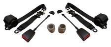 3 Point Black Seat Belts Pair