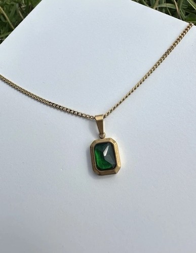 Vintage gold green stone - vintage,