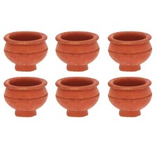 6PC Clay Matka Matki Pot Cup