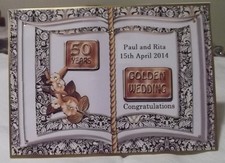 Hand made golden wedding card